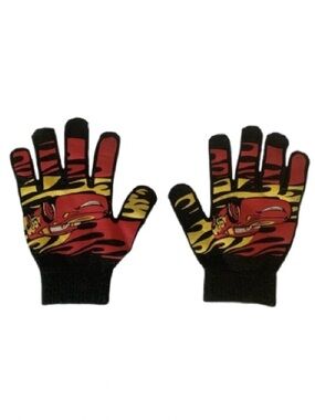 Disney Pixar Cars Knit Youth Gloves Black Red Yellow Boys